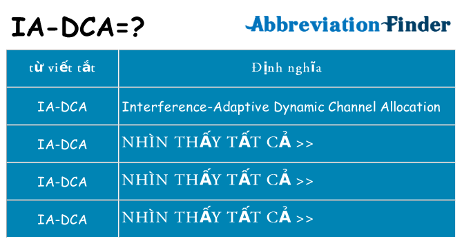 ia-dca hiện những gì đứng cho
