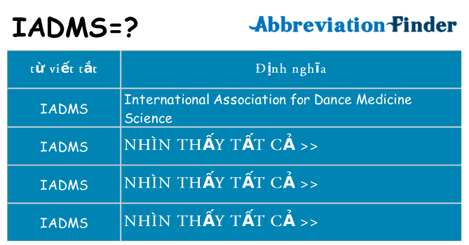 iadms hiện những gì đứng cho