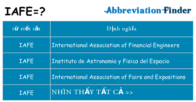 iafe hiện những gì đứng cho