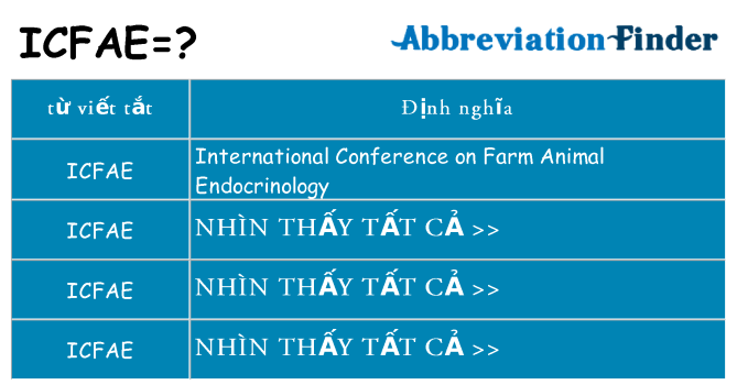 icfae hiện những gì đứng cho