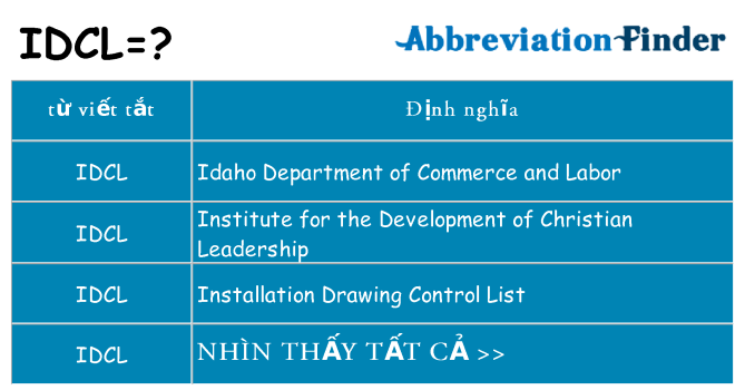 idcl hiện những gì đứng cho