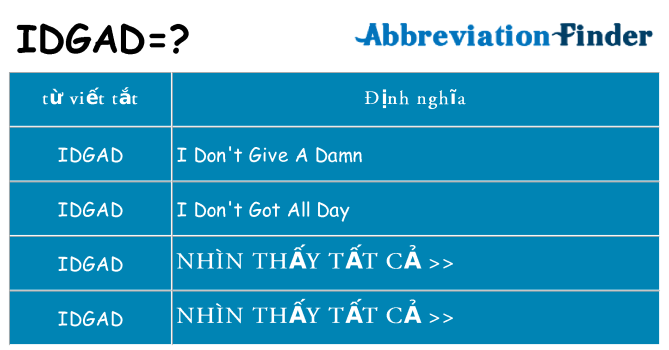 idgad hiện những gì đứng cho