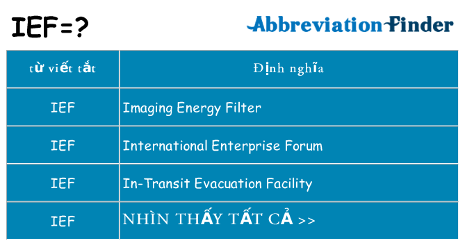 ief hiện những gì đứng cho