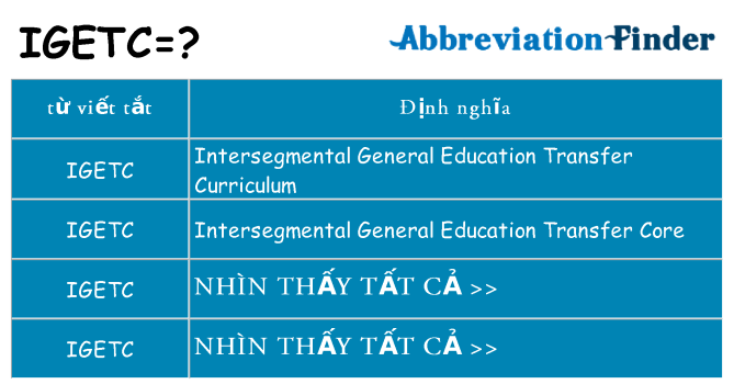 igetc hiện những gì đứng cho