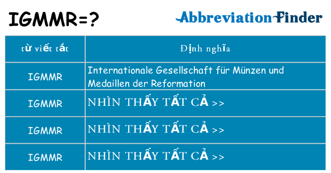 igmmr hiện những gì đứng cho
