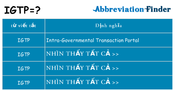 igtp hiện những gì đứng cho