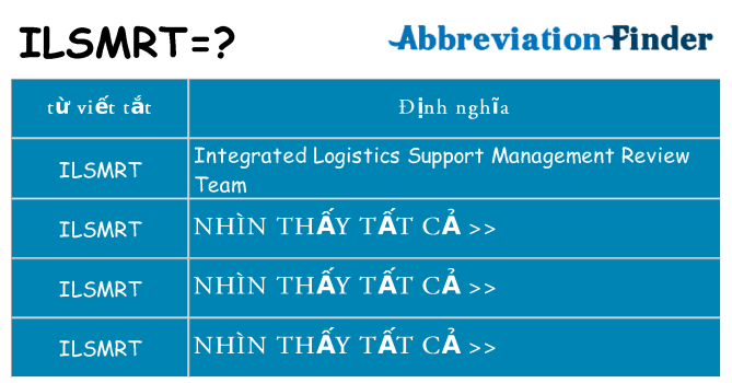 ilsmrt hiện những gì đứng cho