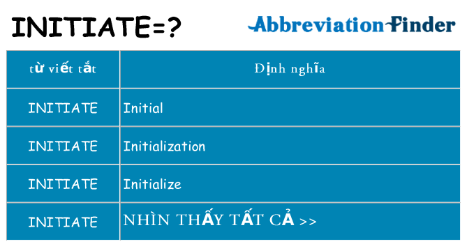 initiate hiện những gì đứng cho