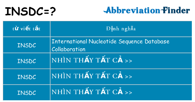 insdc hiện những gì đứng cho