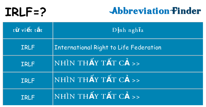 irlf hiện những gì đứng cho