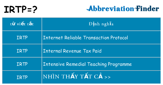 irtp hiện những gì đứng cho