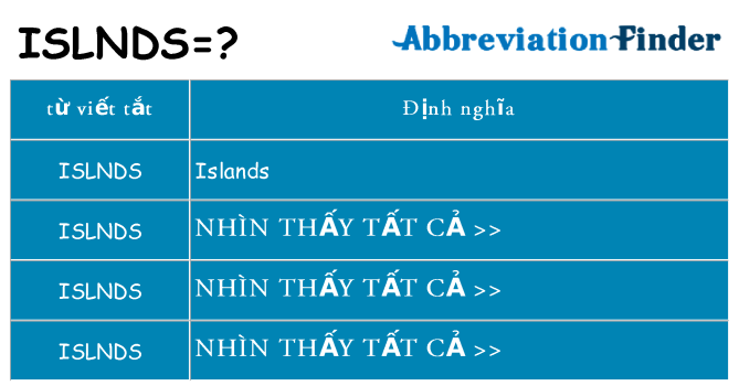 islnds hiện những gì đứng cho