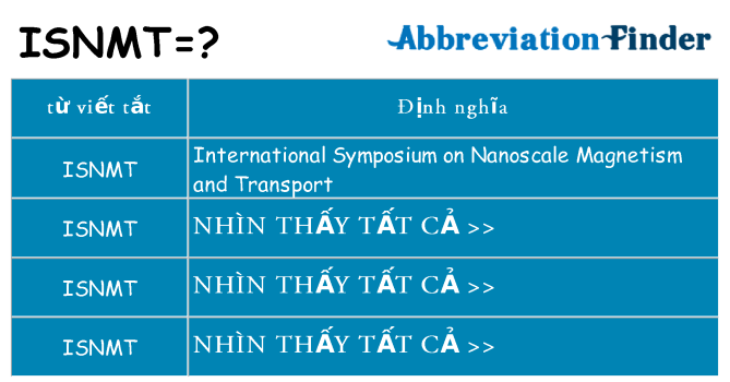 isnmt hiện những gì đứng cho