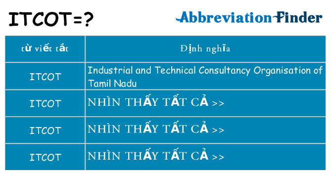 itcot hiện những gì đứng cho