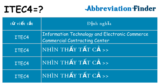 itec4 hiện những gì đứng cho