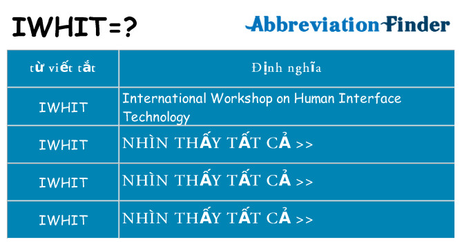 iwhit hiện những gì đứng cho