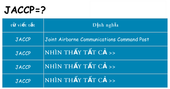 jaccp hiện những gì đứng cho