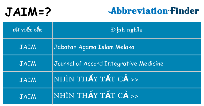 jaim hiện những gì đứng cho