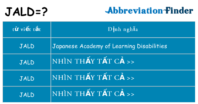 jald hiện những gì đứng cho