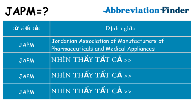 japm hiện những gì đứng cho
