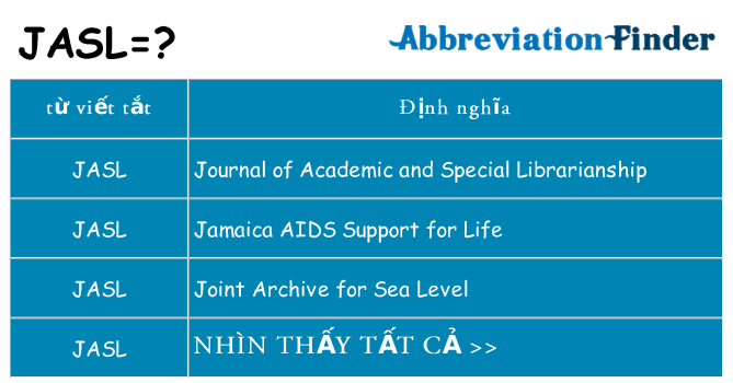 jasl hiện những gì đứng cho
