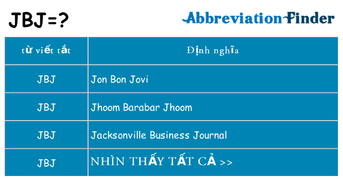 jbj hiện những gì đứng cho