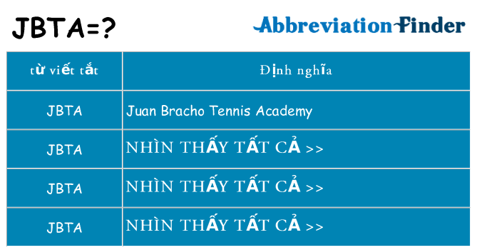 jbta hiện những gì đứng cho