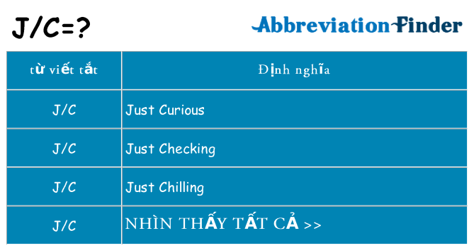 jc hiện những gì đứng cho
