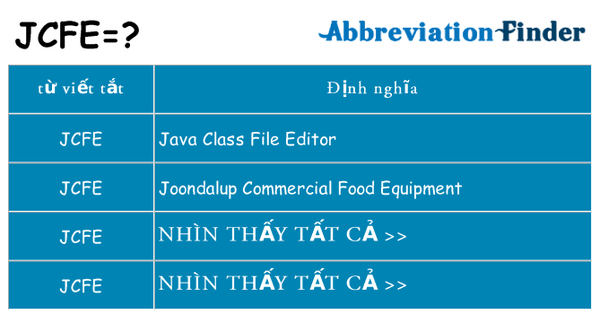 jcfe hiện những gì đứng cho