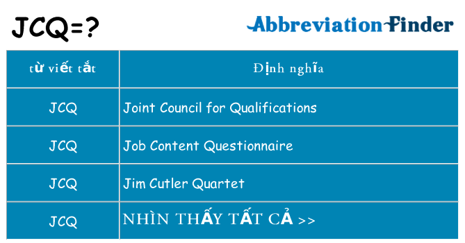 jcq hiện những gì đứng cho