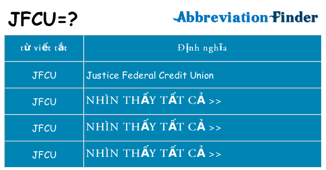 jfcu hiện những gì đứng cho