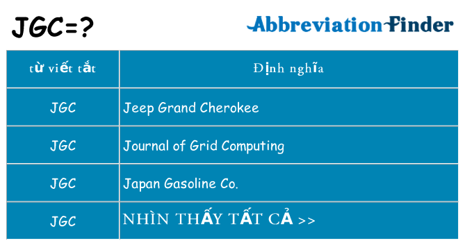 jgc hiện những gì đứng cho