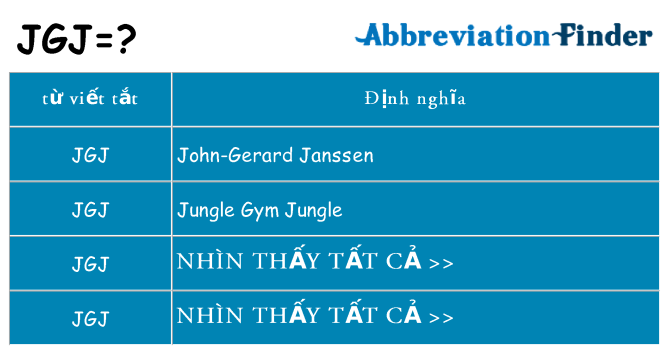 jgj hiện những gì đứng cho