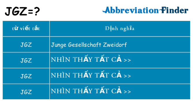 jgz hiện những gì đứng cho