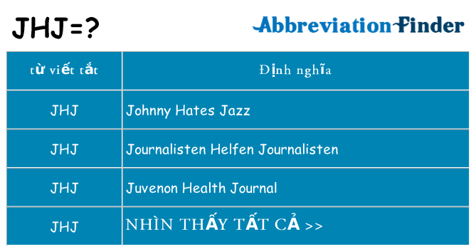 jhj hiện những gì đứng cho