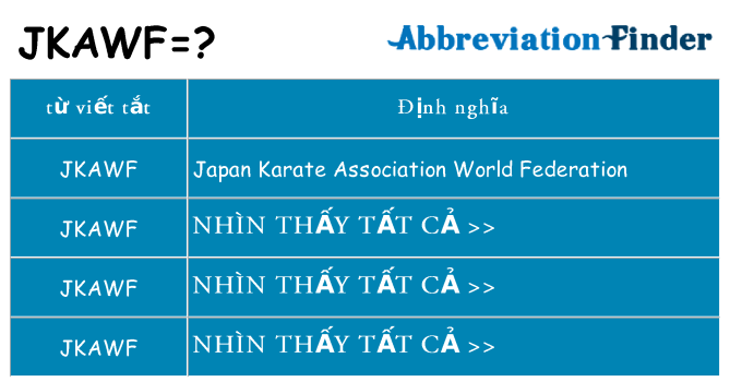 jkawf hiện những gì đứng cho