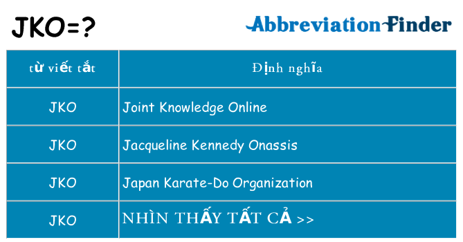 jko hiện những gì đứng cho