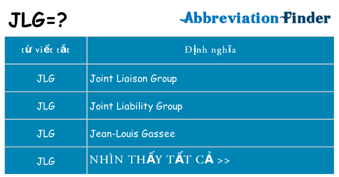 jlg hiện những gì đứng cho