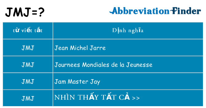 jmj hiện những gì đứng cho