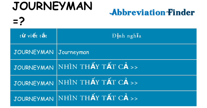 journeyman hiện những gì đứng cho