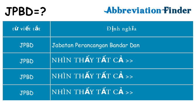 jpbd hiện những gì đứng cho