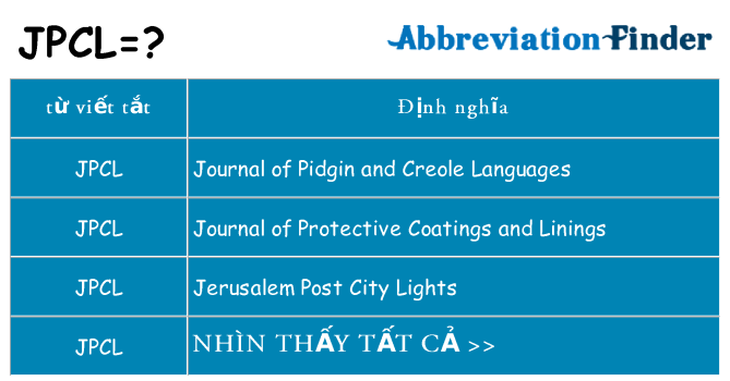 jpcl hiện những gì đứng cho