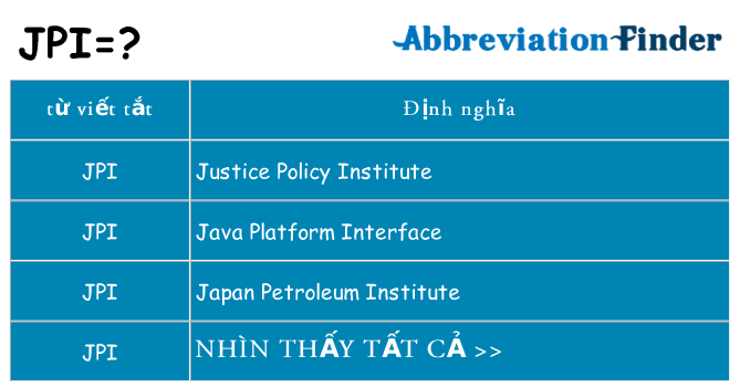 jpi hiện những gì đứng cho