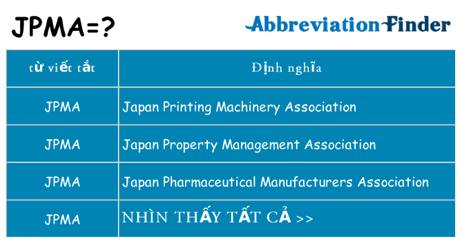 jpma hiện những gì đứng cho