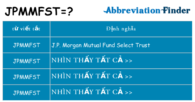 jpmmfst hiện những gì đứng cho