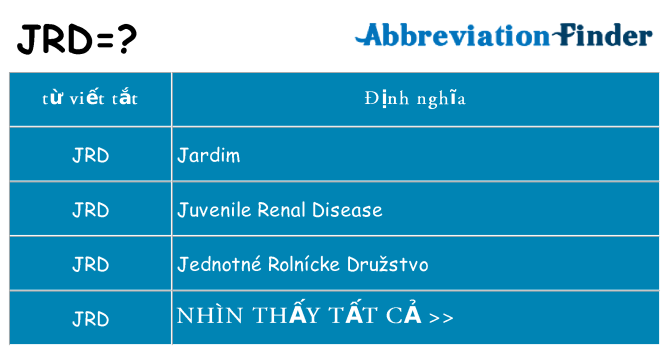 jrd hiện những gì đứng cho