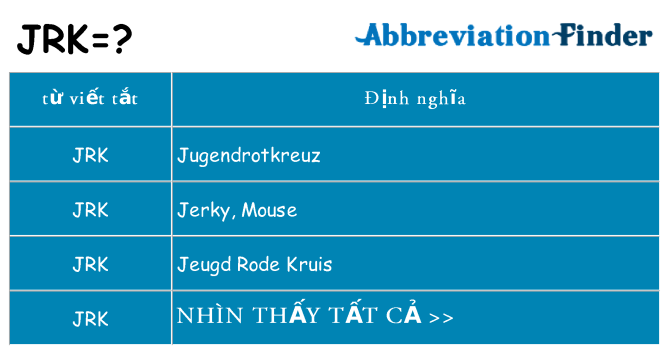 jrk hiện những gì đứng cho