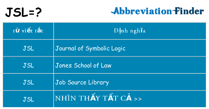 jsl hiện những gì đứng cho