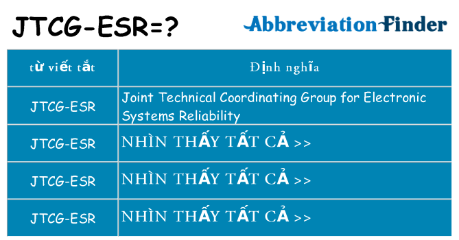jtcg-esr hiện những gì đứng cho