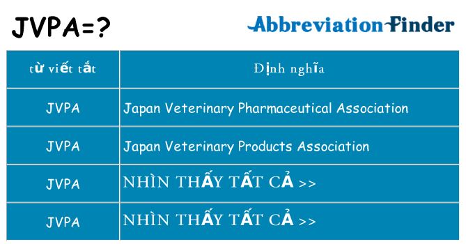jvpa hiện những gì đứng cho